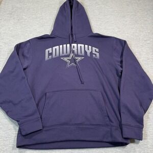 Dallas Cowboys Hoodie Men's L Navy Blue NFL Pullover Fleece Football‎ Gear